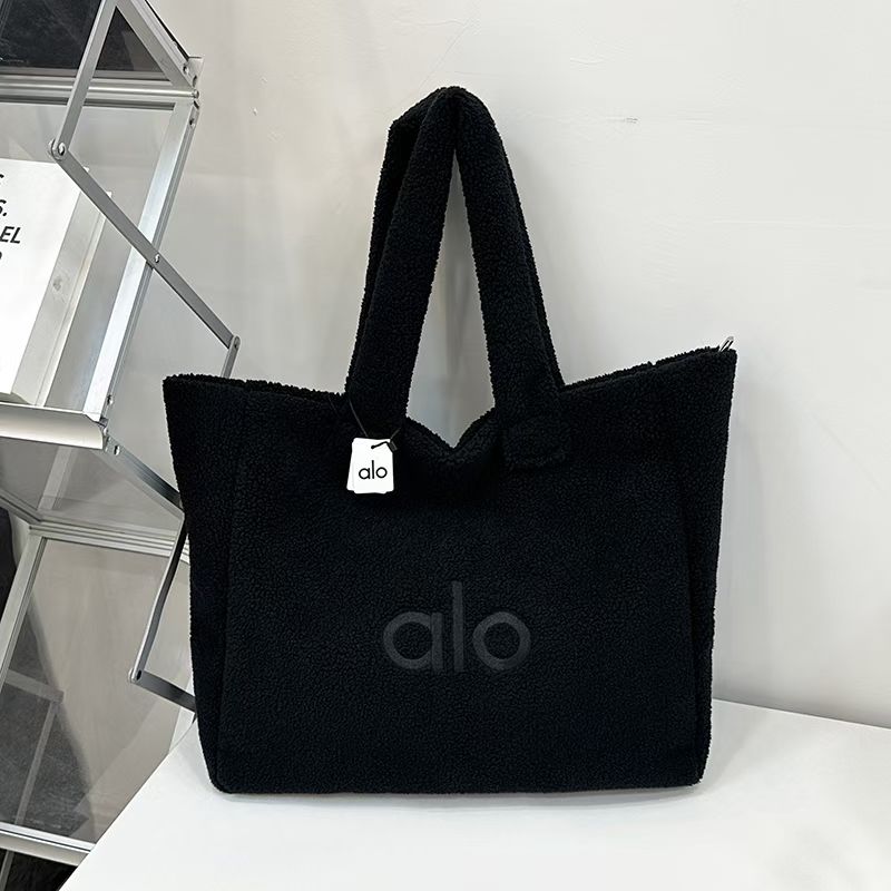 alo 알로 양털 토트백 부드러운 촉감 대용량 여성 데일리 숄더백 쇼핑 외출 가방 회색 흑갈색 녹색 검정 카키 화이트