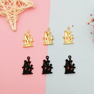 할로윈 유령의 집 금속 참 DIY 귀걸이 목걸이 액세서리 부자재