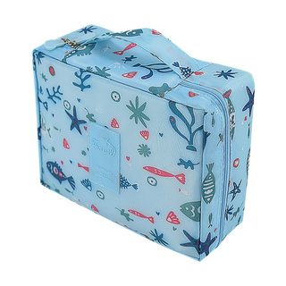 대용량 사각 화장품 파우치 방수 휴대용 손잡이 여행용 세면도구 수납가방 21x8x17cm