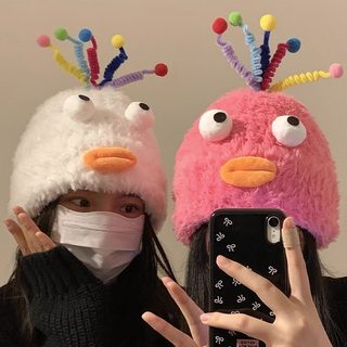 여성 겨울 기모 니트 비니 방한 보온 귀마개 패션 모자