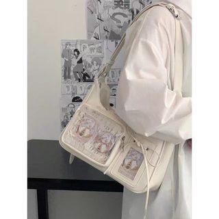 포토카드 이타백 PU 미니 숄더백 크로스백 단색 사각 데일리 가방