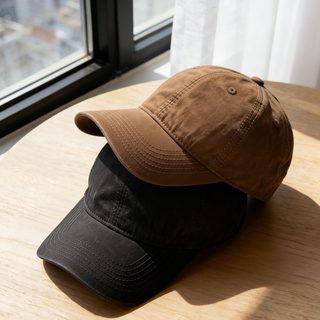 남녀공용 워싱 코튼 야구모자 얇은 소프트탑 사계절 캐주얼 햇빛가림 볼캡