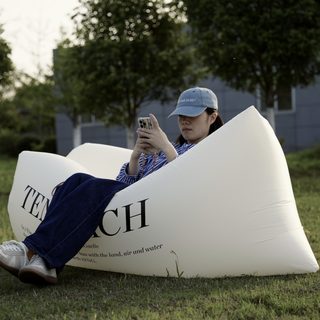 2인용 야외 에어소파 185x70cm 캠핑 피크닉 휴대용 공기 소파베드