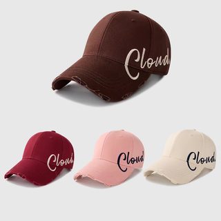 여성 남성 공용 Cloud 자수 야구모자 면 하드탑 곡선챙 사계절 볼캡