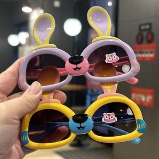 아동용 토끼 귀 선글라스 UV400 유아 키즈 캐릭터 자외선 차단 패션 안경