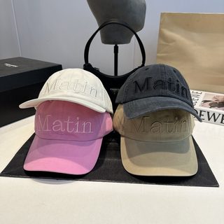 여성 빈티지 워싱 야구모자 매트인 감성 자수 볼캡 빅로고 캐주얼 데일리