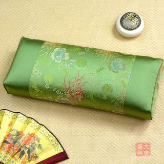 중국풍 궁정 새틴 약초 베개커버 50×20×7cm 쑥 경추 장방형 빈 커버