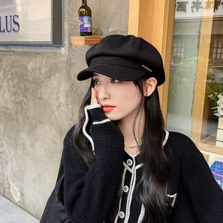 여성 가을 겨울 팔각모 뉴스보이캡 아크릴 보온 방풍 복고풍 베레모