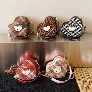 키티 하트 모양 미니 크로스백 여아 패션 포인트 가방 미니 손가방