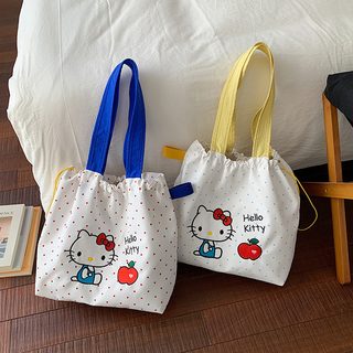 키티 도트 숄더백 대용량 토트백 여자 쇼핑백 캐주얼 보조가방