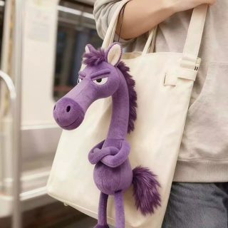 행운 말 봉제인형 키링 20cm 가방 장식 열쇠고리 레드 핑크 블랙