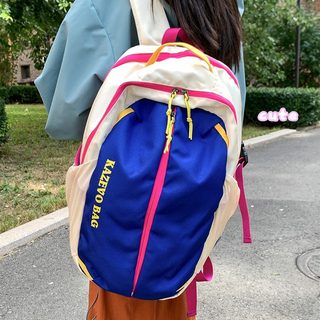 컬러 배색 아웃도어 등산 여행용 다용도 노트북 백팩