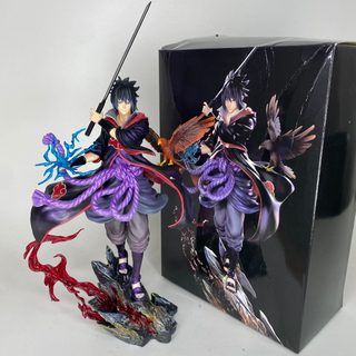 나루토 우치하 사스케 라이키리 PVC 피규어 칼 포함 31cm 조립식 장식 모형