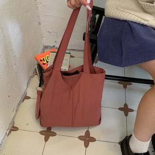 여성 심플 토트백 대용량 숄더백 학생 데일리 가방 무지 포인트
