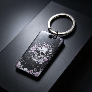 고딕 해골 아크릴 키링 할로윈 크리스마스 가방 열쇠고리 장식