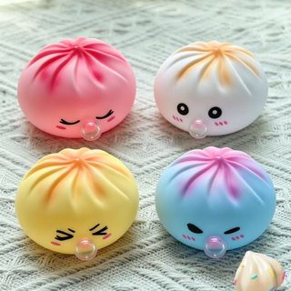대형 찐빵 말랑이 8.5cm 버블 뿜는 스퀴시 스트레스 해소 장난감 찜통 옵션