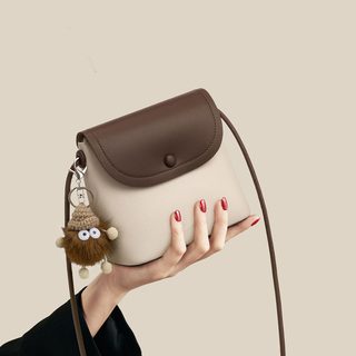 여성 빈티지 PU 미니 원통형 버킷백 데일리 출근룩 숄더 크로스백 휴대폰 가