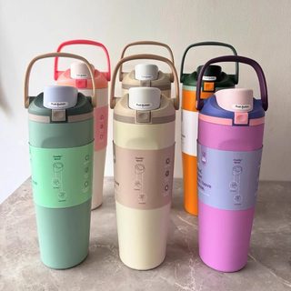 30oz 890ml 대용량 자동차 텀블러 손잡이 빨대 보온컵 304 스테인리스 내통