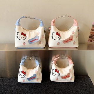 KT 고양이 퀼팅 숄더백 미니 크로스백 여성용 도자기형 핸드백 캐주얼 데일리