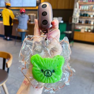 키위 곰 말랑이 키링 식품급 실리콘 스트레스 해소 촉감 장난감
