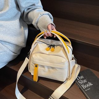 여성 나일론 숄더백 경량 미니 크로스백 데일리 지퍼 토트백