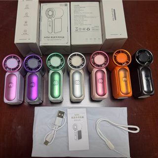 X688 USB 충전식 미니 휴대용 선풍기 100단 풍속 디지털 표시 야외용