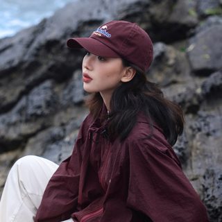 자수 영문 레터링 여성 야구모자 여름 자외선 차단 곡선챙 커플 캡
