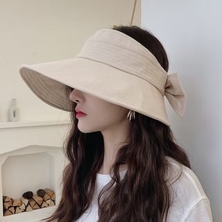 여성 빈모자 챙 넓은 썬캡 휴가용 얼굴가림 자외선차단 캐주얼 데일리 봄여름용
