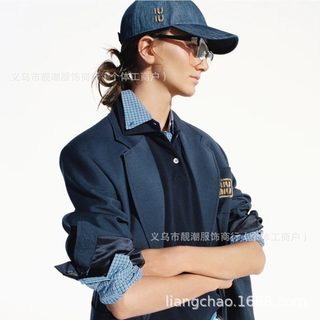 여성 남성 데님 야구모자 빈티지 아카데미 스타일 사이드 레터링 볼캡