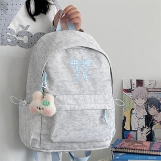 중학생용 나일론 대용량 심플 백팩 학교 책가방