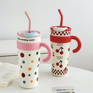 캐릭터 대용량 보온 텀블러 700ml 1200ml 빨대뚜껑 스테인리스 진공 보온컵