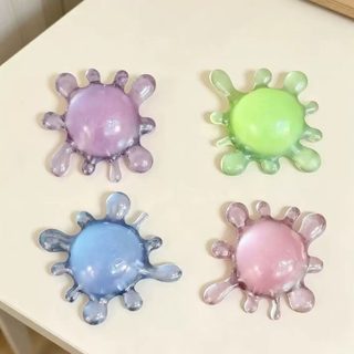 바이러스 모양 TPR 말랑이 스트레스 해소 스퀴시 장난감 PVC 개별포장