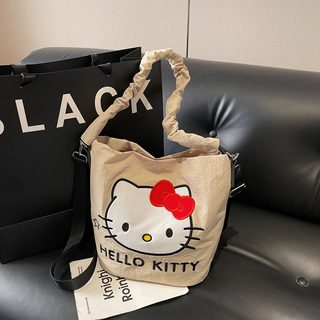 키티 캐릭터 프린트 토트백 버킷 숄더백 대용량 귀여운 크로스백