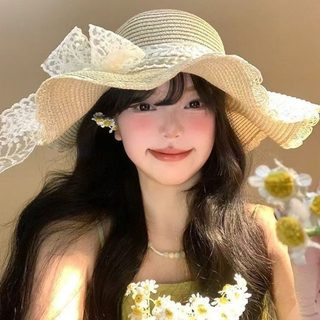 여성 여름 밀짚모자 빅챙 자외선차단 비치 모자 접이식 통풍 썬햇