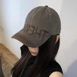 남녀공용 빈티지 레터링 볼캡 58-60cm 빅사이즈 넓은챙 면 야구모자