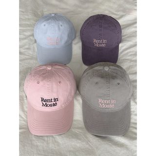 모란디 컬러 레터 자수 볼캡 여성 데일리 야구모자 조절식