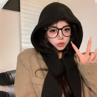 가을 겨울 와이드챙 니트모자 방한 숄 바라클라바 넥워머 후드 모자