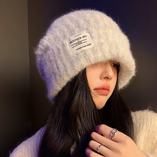 가을 겨울 방풍 니트 비니 큰 머리둘레 데일리 출퇴근 무지 루즈핏 모자