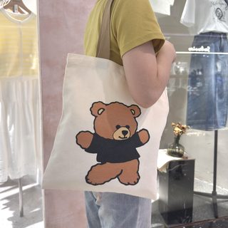 캔버스 손잡이 가방 34x38cm 통근용 간식 포장 쇼핑백 어린이 선물용