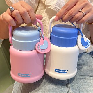 316 스테인리스 620ml 대용량 보온죽통 손잡이 보온도시락 수저 포함