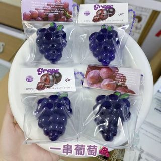 포도 말랑이 펜던트 초말랑 워터감촉 스트레스 해소 촉감 장난감 퍼플 1개