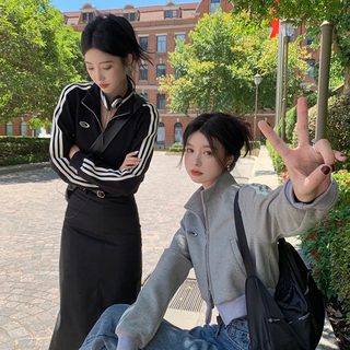 여성 숏 기장 후드집업 가디건 봄가을 얇은 긴팔 지퍼 운동 상의 루즈핏