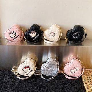 미니 하트 고양이 토트 크로스백 여아 큐티 퀼팅 자수 동전지갑 체인 미니백