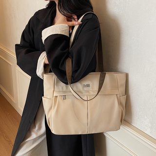 옥스포드 천 토트백 여성 출퇴근 숄더 파일 수납 가방 멀티포켓 엄마가방