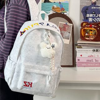 중학생 대학생용 알파벳 경량 나일론 남녀공용 캐주얼 백팩