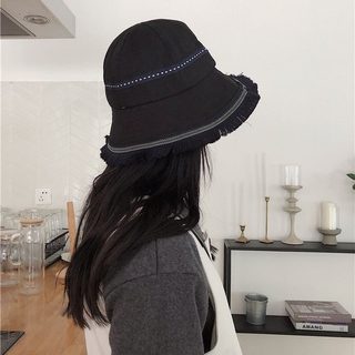 워싱 코튼 버킷햇 대챙 자외선 차단 여름 야외 여행용 모자