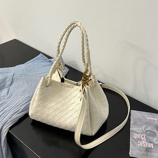 여성 PU 위빙 버킷백 데일리 숄더 크로스백 직장인 통근 가방