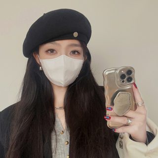여성 울 베레모 팔각 화가모자 가을 겨울 큰머리 60~65cm 조절 가능