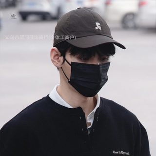 RR 남녀공용 봄여름 코튼 자수 로고 볼캡 조절식 데일리 패션 캡 모자