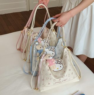 대용량 고양이 자수 백팩 여성용 토트백 숄더백 다용도 데일리 가방